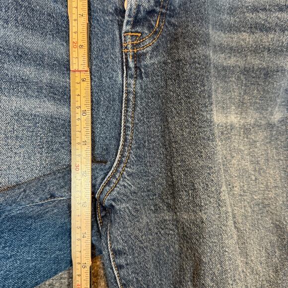 Torrid Jeans Womens 16 Blue Denim High Rise Plus Size Crop Frayed Hem Distressed - Picture 9 of 12